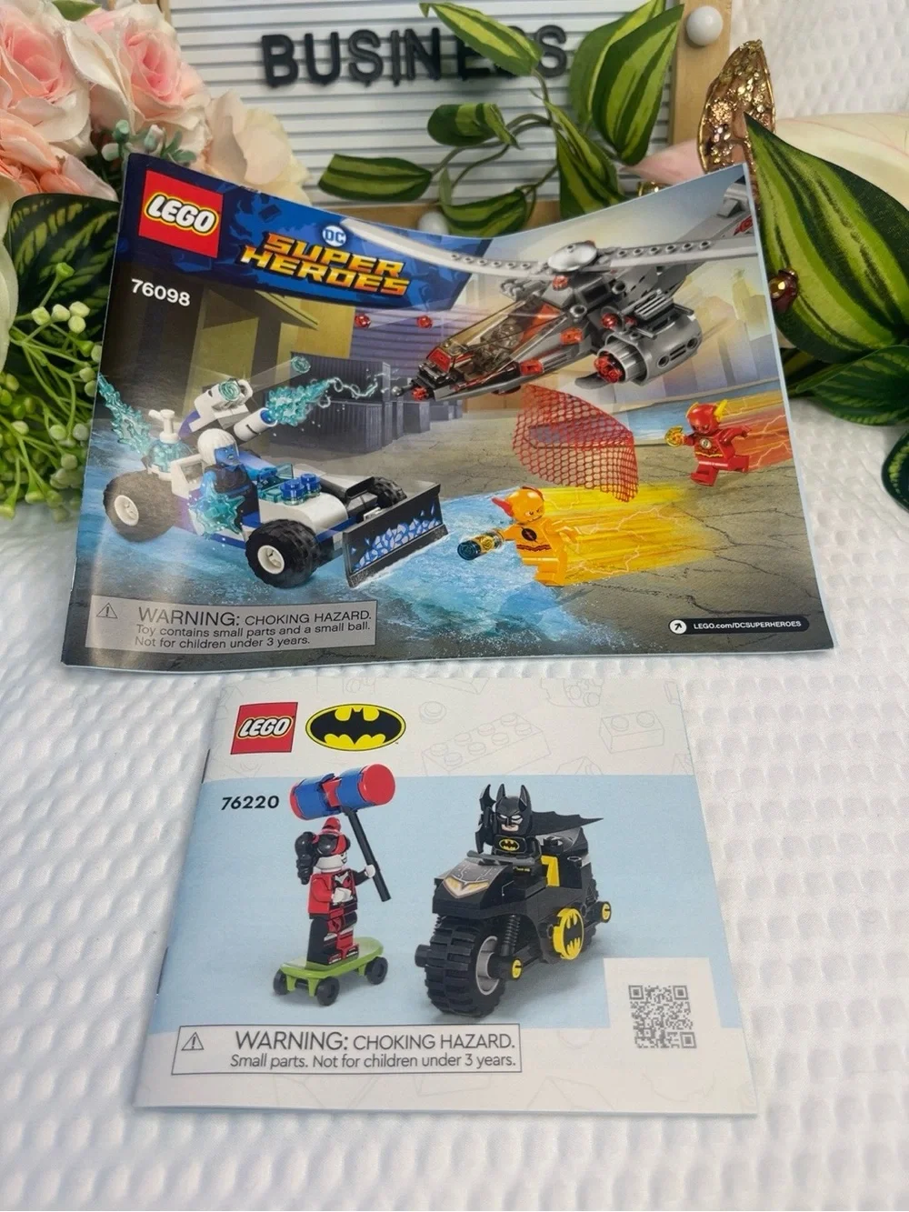 LEGO DC Super Heroes Manuals Only 76098 Speed Force Freeze Pursuit &76220 Batman